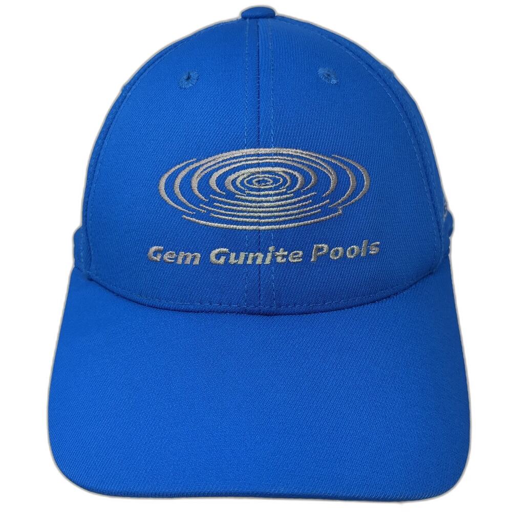 OGIO Baseball Cap Blue XL Gem Gunite Pools Fitted Hat Endurance Embroidery